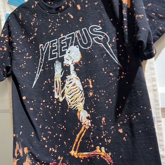 Yeezus Concert Womens Tour concert tee black and bleached skeleton size small - Picture 3 of 5